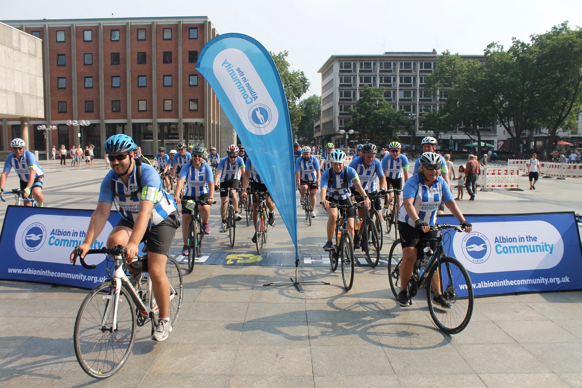 Brussels to Cologne bike ride raises £35,000 for Albion in the Community