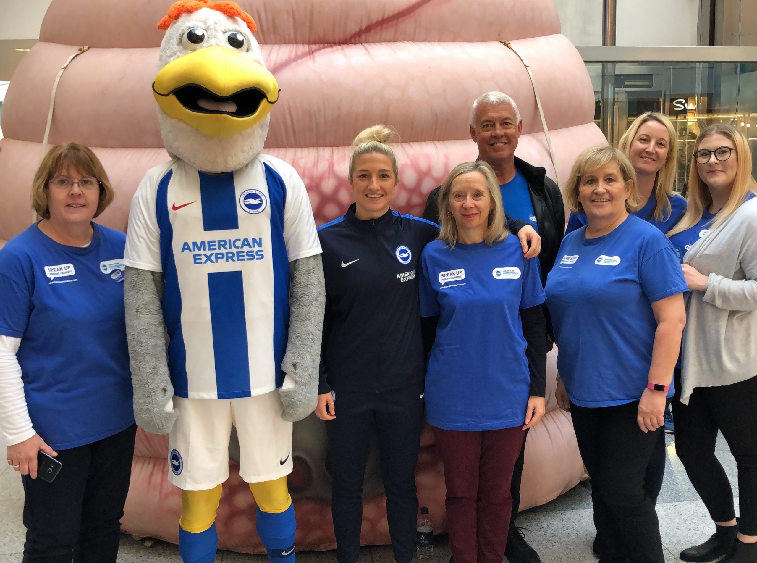 Shoppers given important cancer information by Albion in the Community