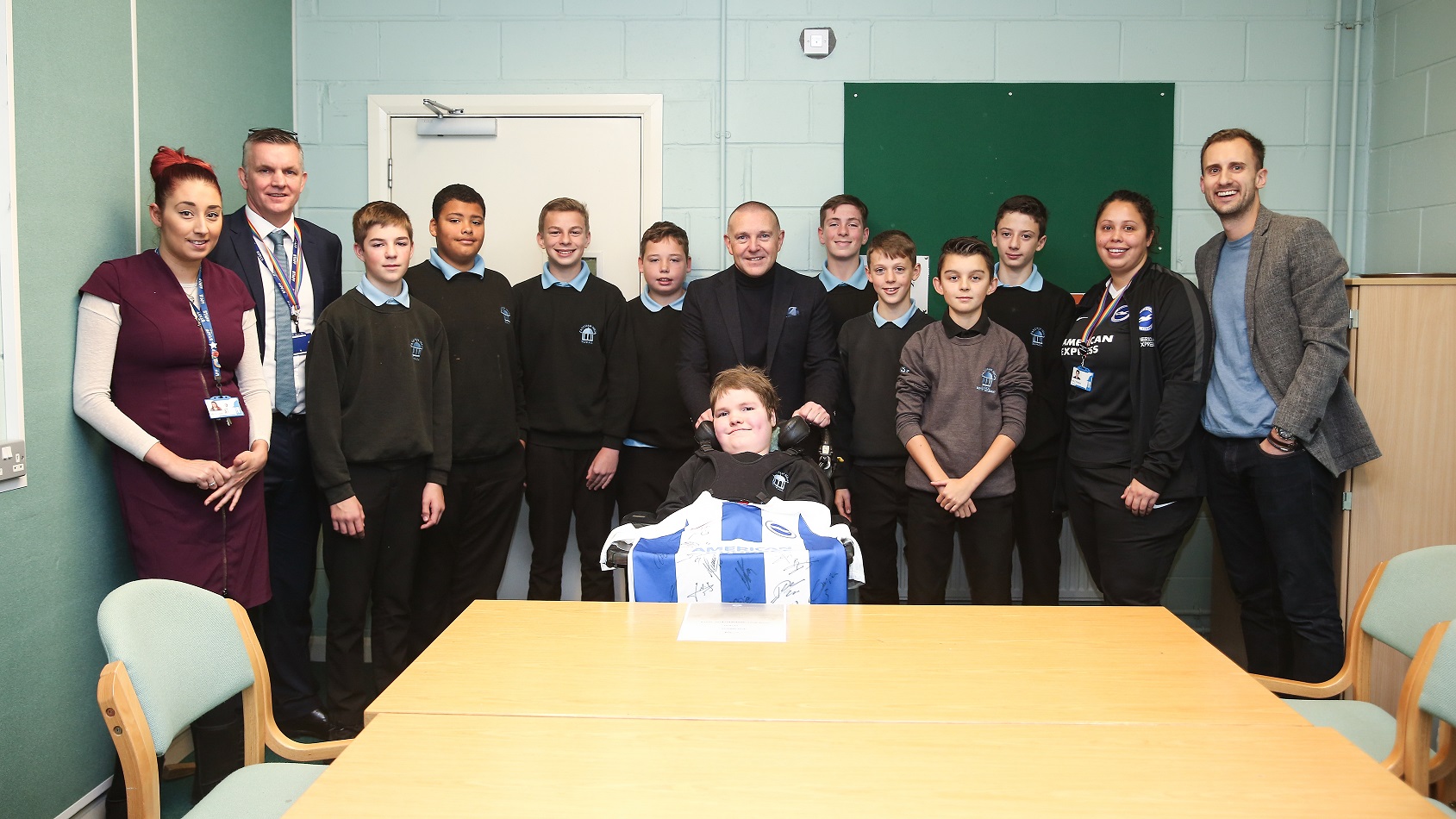 Albion’s deputy chairman visits school to talk to students about the business of football