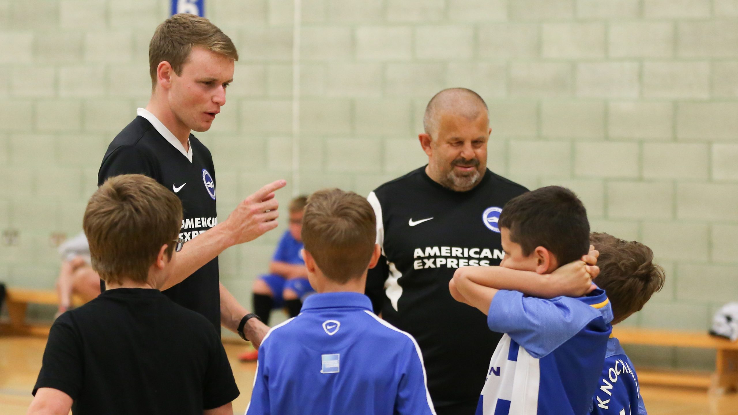 Kieran and Mark coaches with young kids