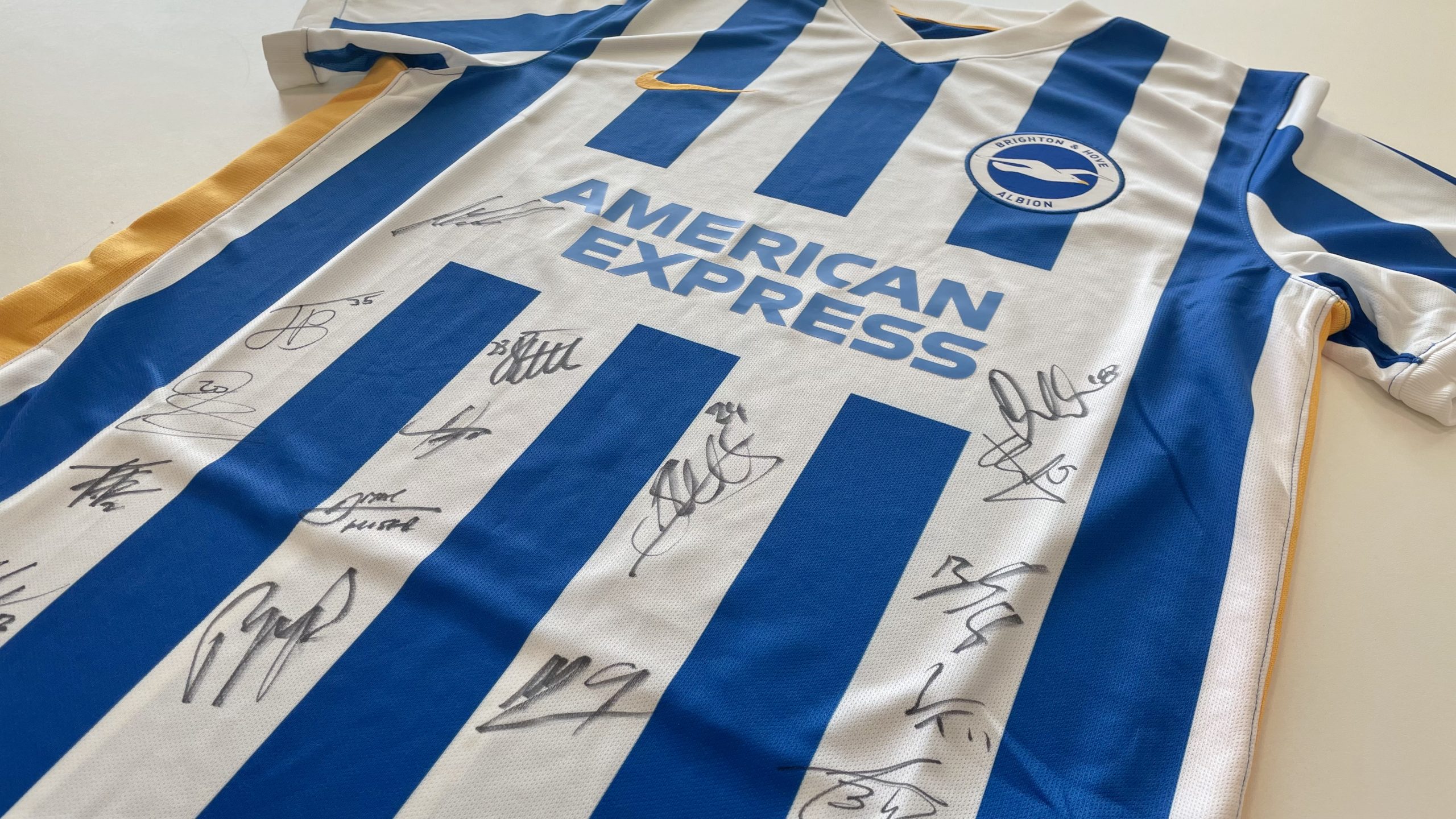 Signed Albion shirt giveaway for Blue and White Week