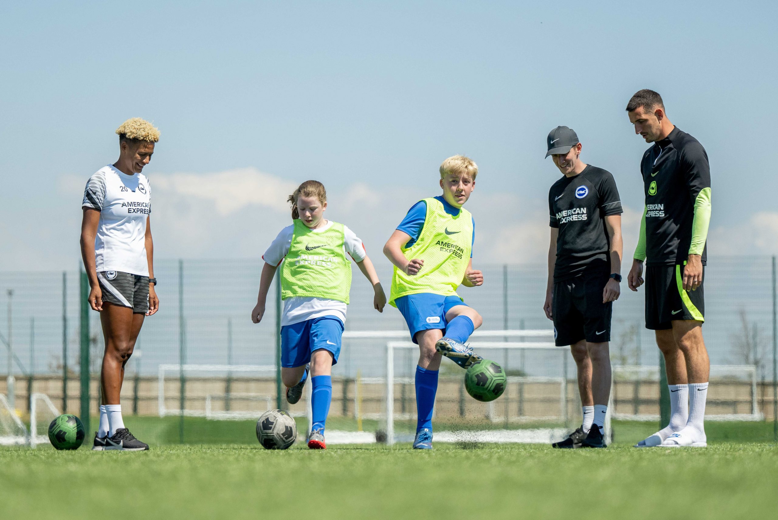 Albion stars surprise kids at inclusive American Express football festival